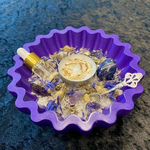 Divination Salt Bowl, Witch Salt Bowl, Psychic Ritual, Witchcraft Altar Dish, Witch Décor, Wiccan, Pagan, Spiritual Gift, Witchy Gift