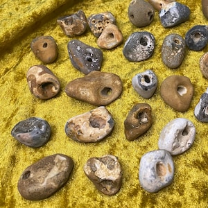 2-4 Celtic Hag Stones (small) Multipack, Odin Stone, Holey, Adder Stone, Pagan, for crafting, talisman, Witch Gift, Wiccan Gift image 5