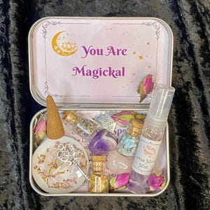 Self Love Witch Tin, Self Care Witch Kit, Self Care Intention Spell, Witchcraft Self Love Ritual, Self Care Gift Box, Spiritual Gift