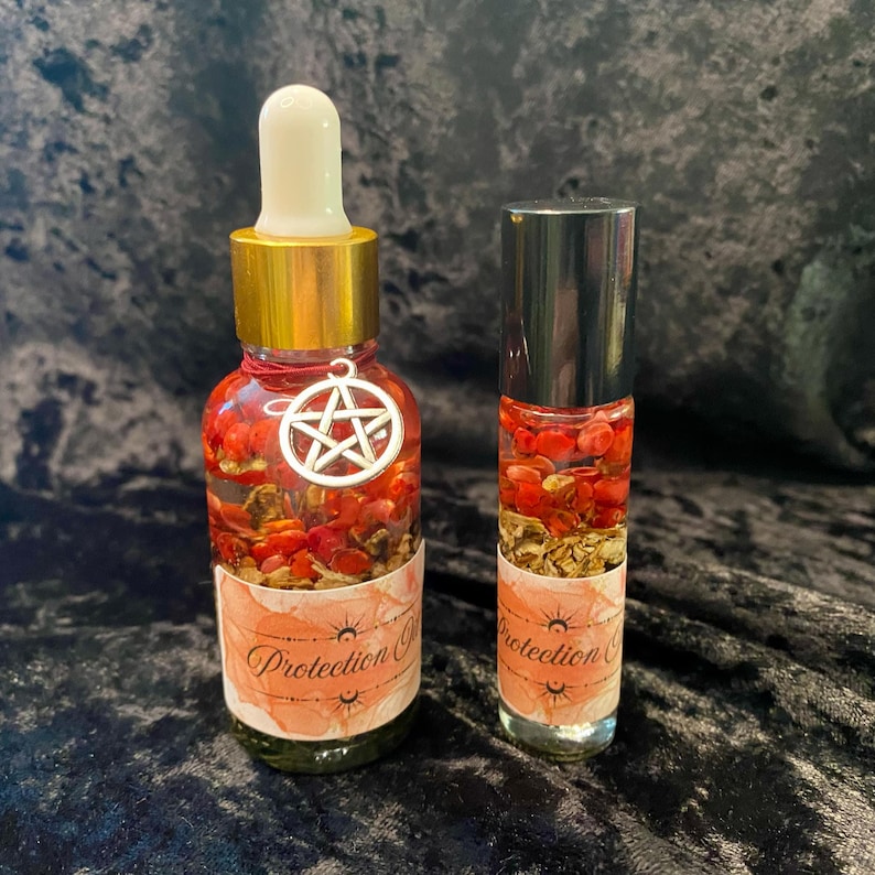 Protection Spell Oil, Cleansing Energy, Evil Eye Protection, Ritual Oil, Altar Anointing Potion, Witch Gift, Protection Gift, Wiccan Gift imagem 1