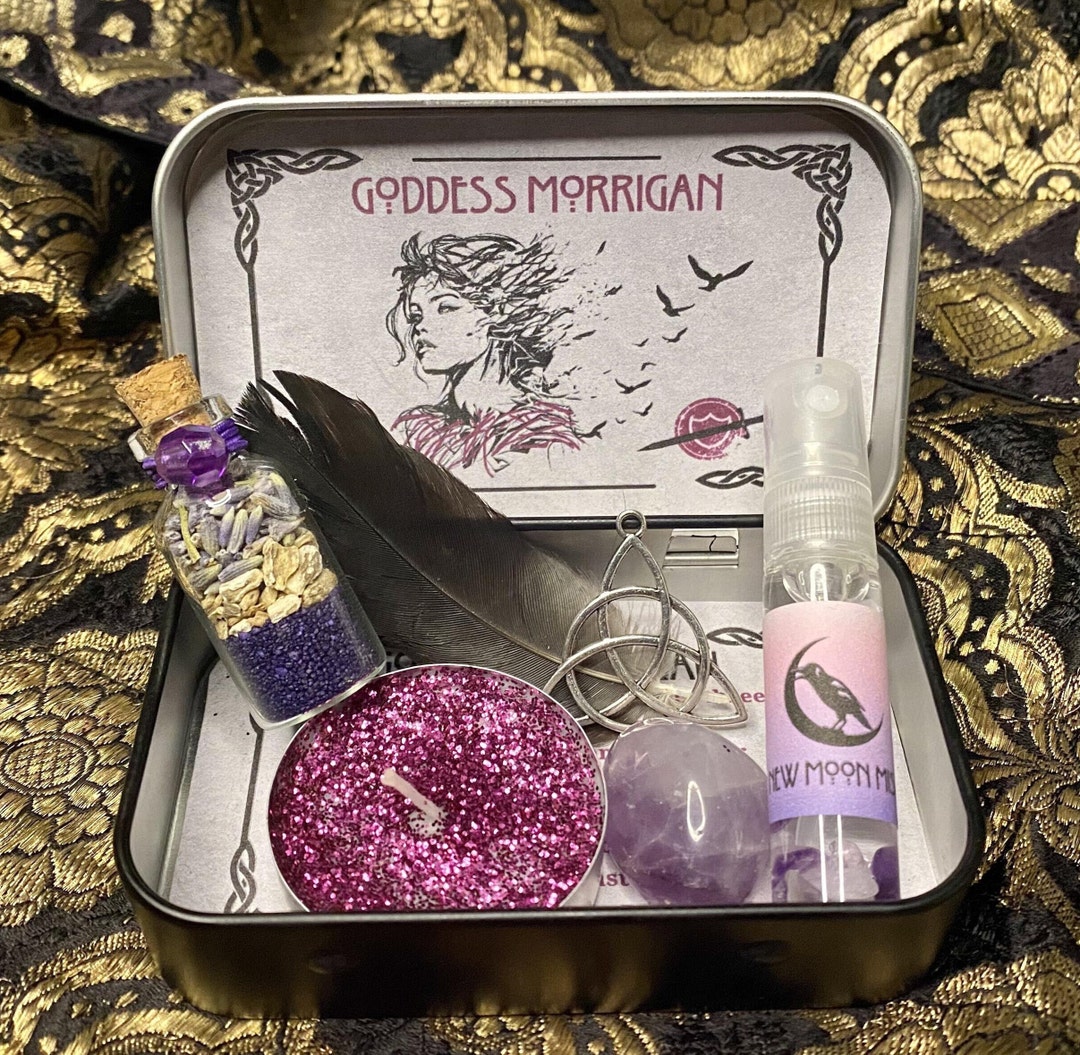 Morrigan Altar Tin, Triple Goddess Morrigan Shrine Tin, the Morrigan Altar Decor, Witchcraft Box, Goddess Decor, Witch Gift, Pagan, Wicca - Etsy UK