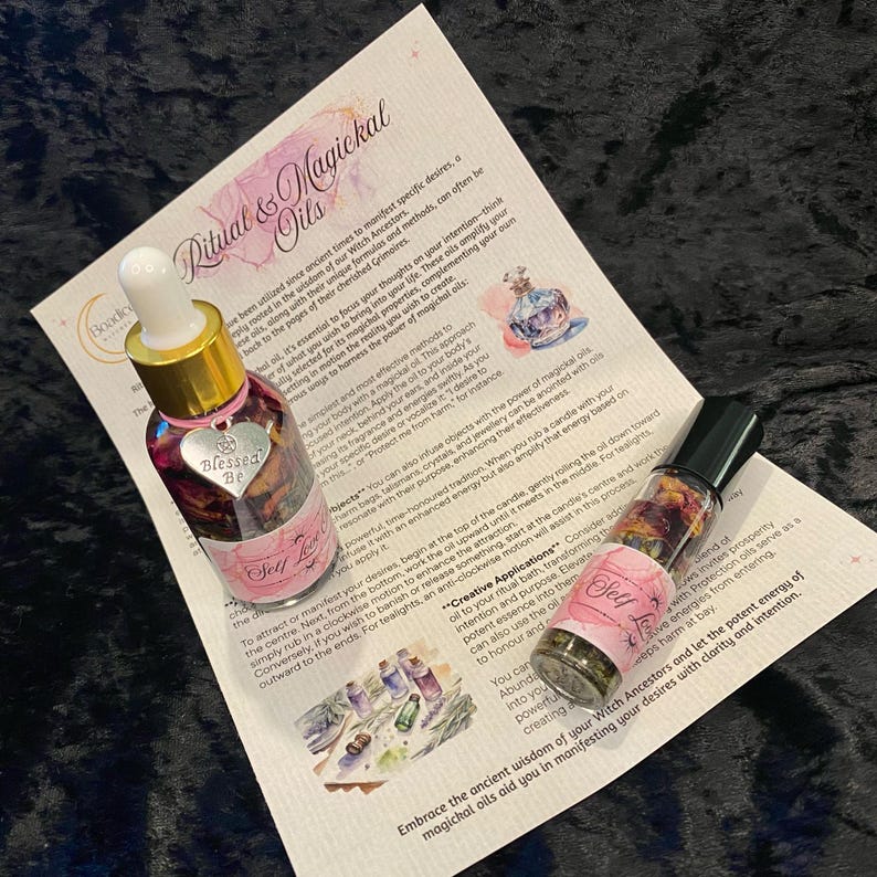 Self Care Oil, Rose & Honey Infusion, Anointing Ritual, Witch Gift image 4