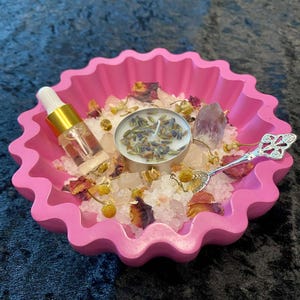 Self Care Salt Bowl, Witch Salt Bowl, Self Love Ritual, Witchcraft Altar Dish, Witch Décor, Wiccan, Pagan, Spiritual Gift, Self Care Gift
