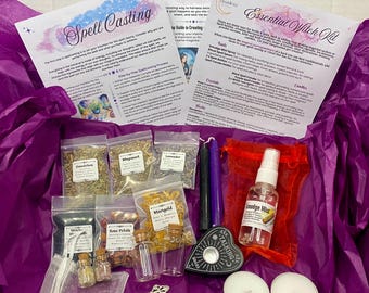 Baby Witch Essentials Kit: Beginner Witchcraft Starter Box with Witch Supplies, Wicca Gifts & New Witchy Tools for Baby Witches, Apothecary