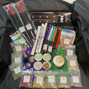 Large Witch Starter Box, Witchcraft Kit, for Witch & Wiccan Supplies, Baby Witches Starter, Witchy Box, Apothecary Kit, Witches Gift, Pagan