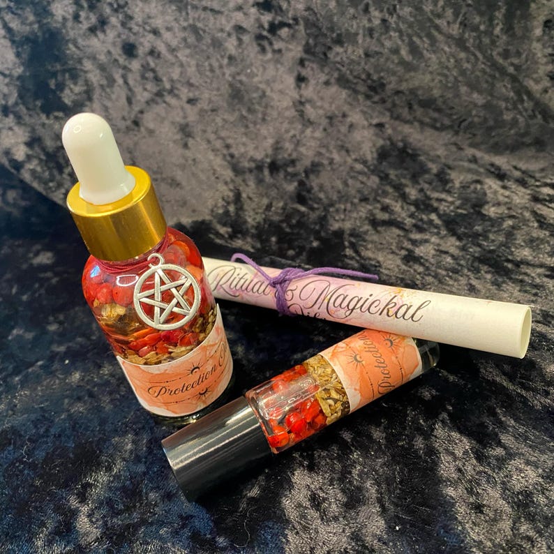 Protection Spell Oil, Cleansing Energy, Evil Eye Protection, Ritual Oil, Altar Anointing Potion, Witch Gift, Protection Gift, Wiccan Gift imagem 4
