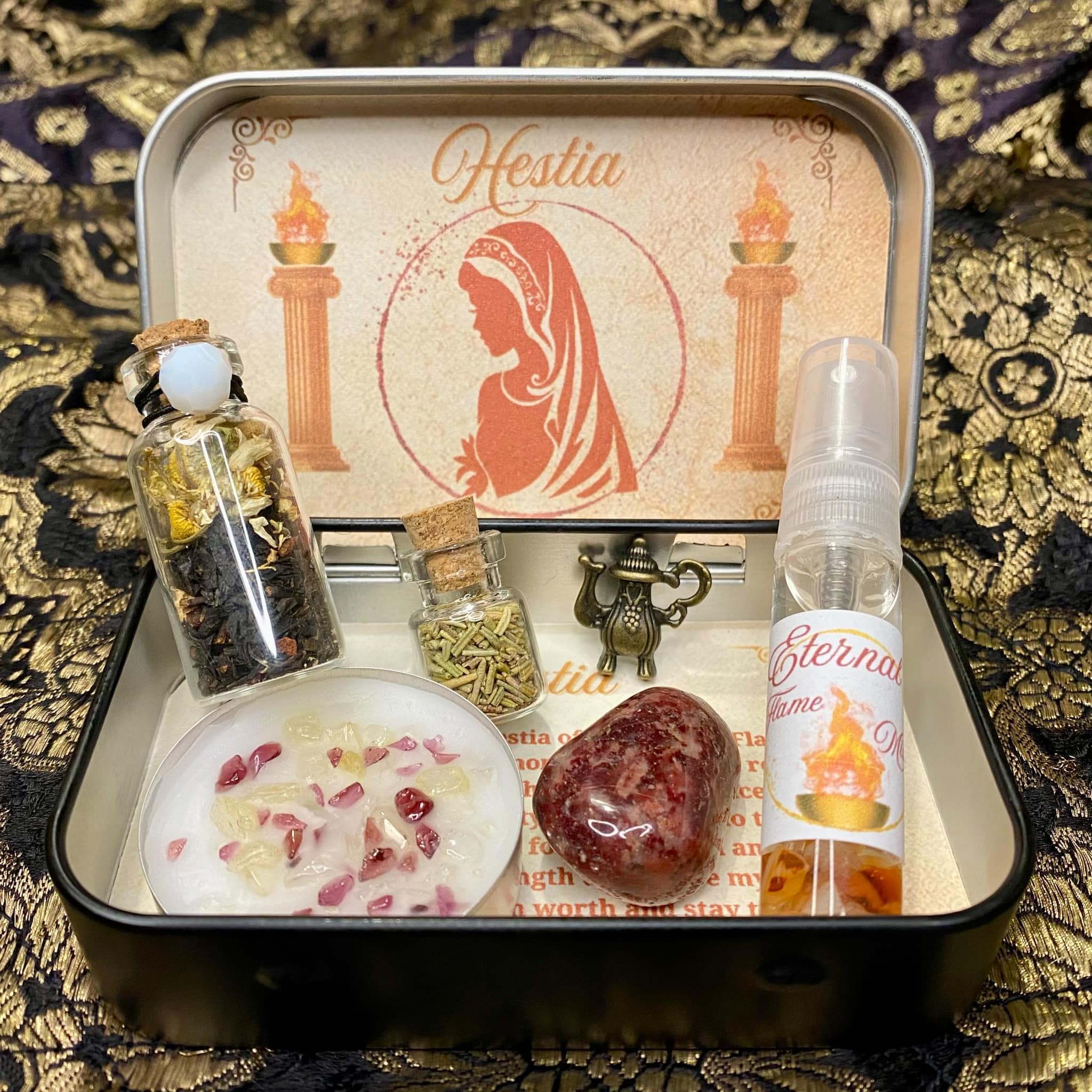 Hestia Altar Tin, Goddess of the Eternal Flame, Hestia Shrine
