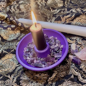 Witch Altar Bowl Candle Holder: Spells, Rituals, Offerings, Witchy Décor, Witchcraft image 3