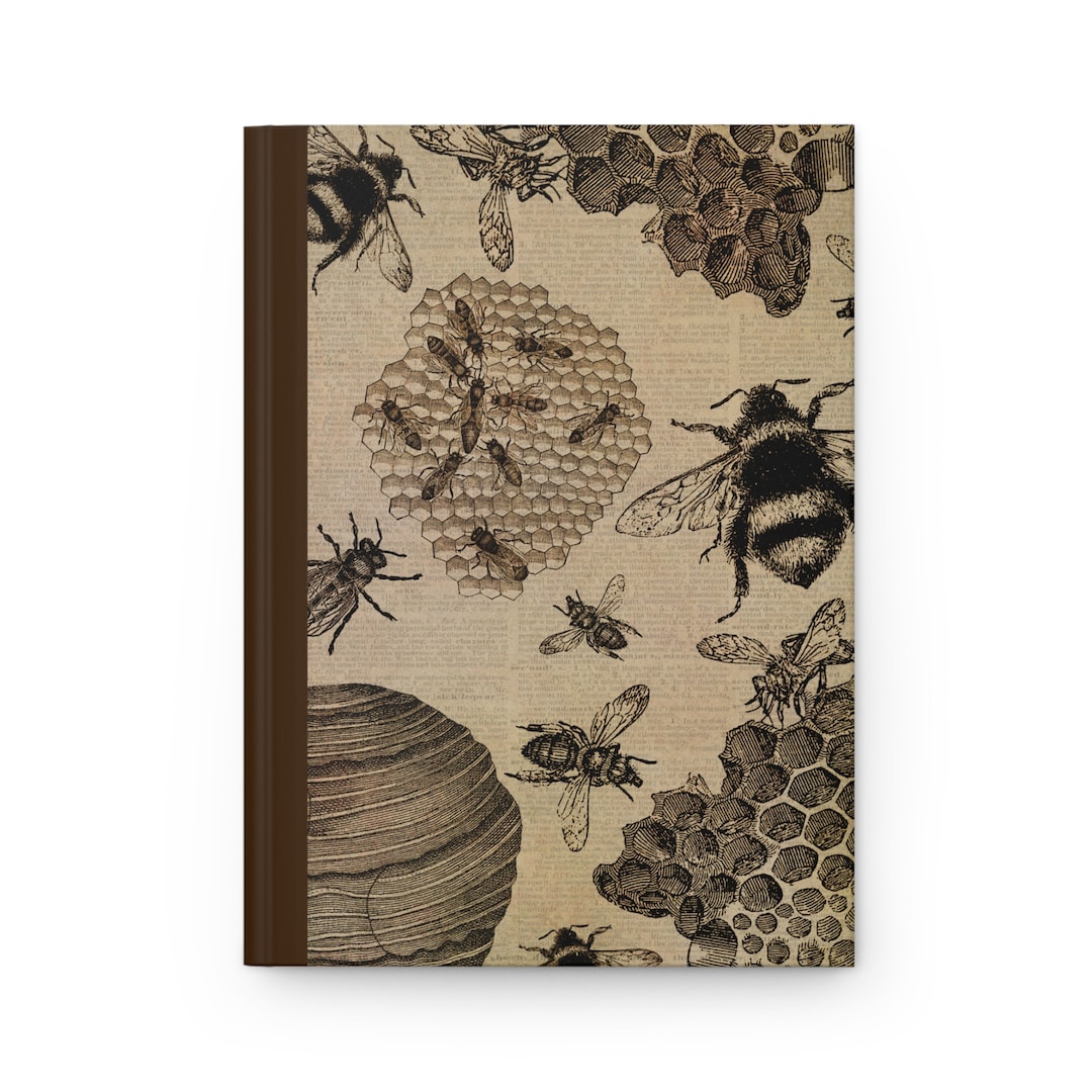 Honey Bee Journal. Bee Theme A5 Hardcover Journal. Beekeeper Etsy
