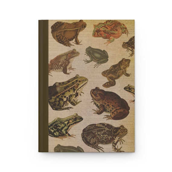 Frog Notebook Journal. Vintage Frog Themed Cottagecore Gifts, 