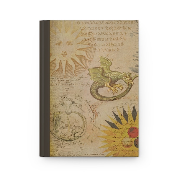 Alchemy esoteric journal notebook. Vintage medieval  Esoteric grimoire journal.