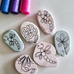 Colour Your Own Rocks & Flower Stones | DIY Illustrate Your Own Dragonflies | Creative Painting Kit