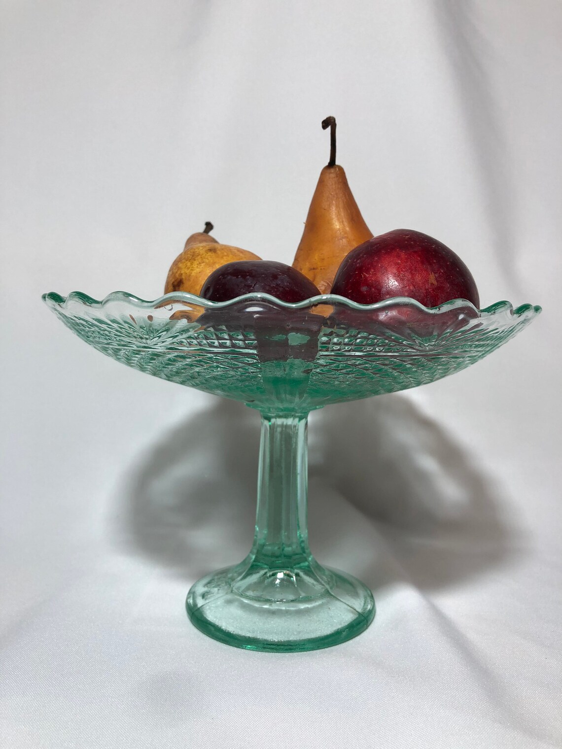 Vintage glass fruit bowl from USSR Soviet glass dishes Etsy