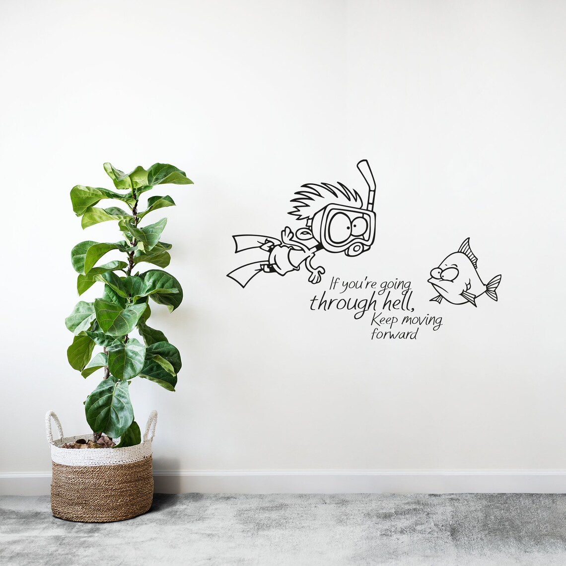 Life Quote Snorkeling Snorkel Diving Vinyl Design Wall Sticker Etsy