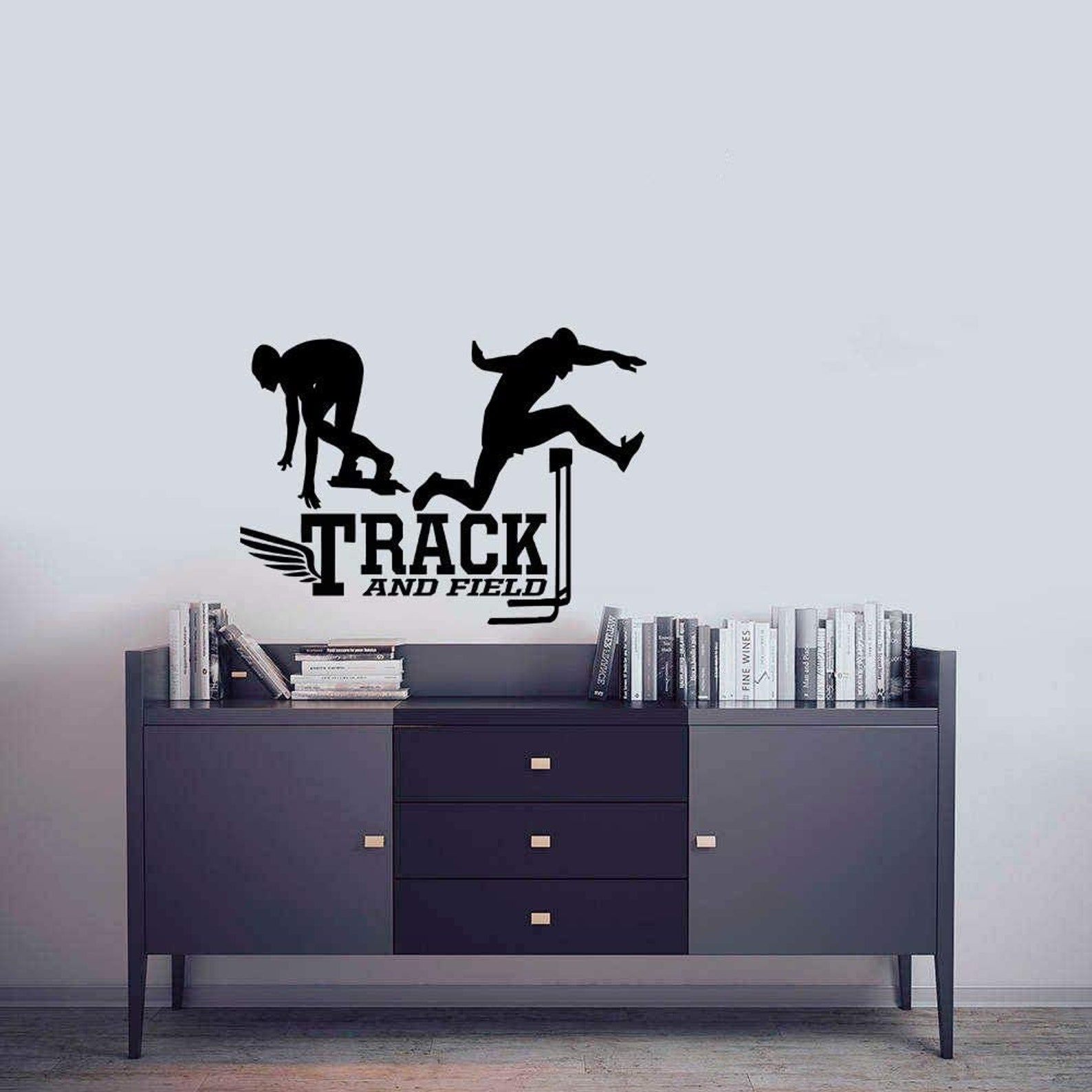 Track And Field Running Wall Decals For Girls Bedroom / Womens Etsy
