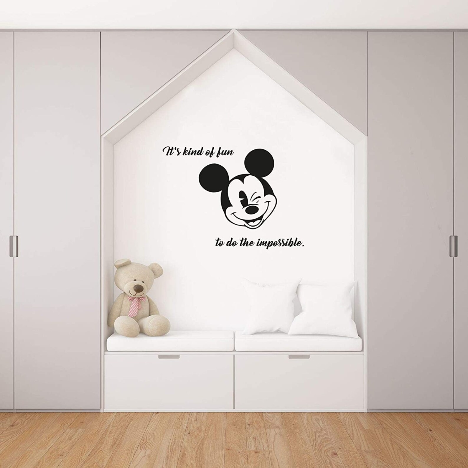Art of Fun Mickey Mouse Spruch Disney Cartoon Zitate Wandtatto Etsy