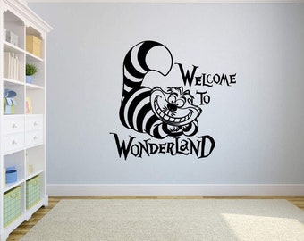 Wall Vinyl Sticker Decals Mural Room Design Alice In Wonderland Girl bo1648