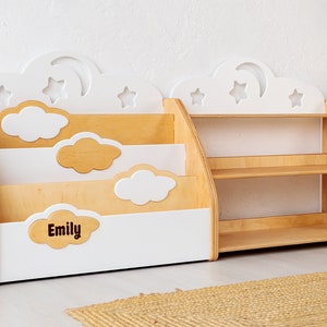 Montessor Bookshelf Kds Toddler Bookshelf Wood Bookcase Storage Kds