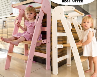 Tour de cuisine Chaise pour enfants Escabeau pour enfants Montessori Tour d'assistance Chaise pliable pour enfants PRÊT à partir ! LIVRAISON RAPIDE !