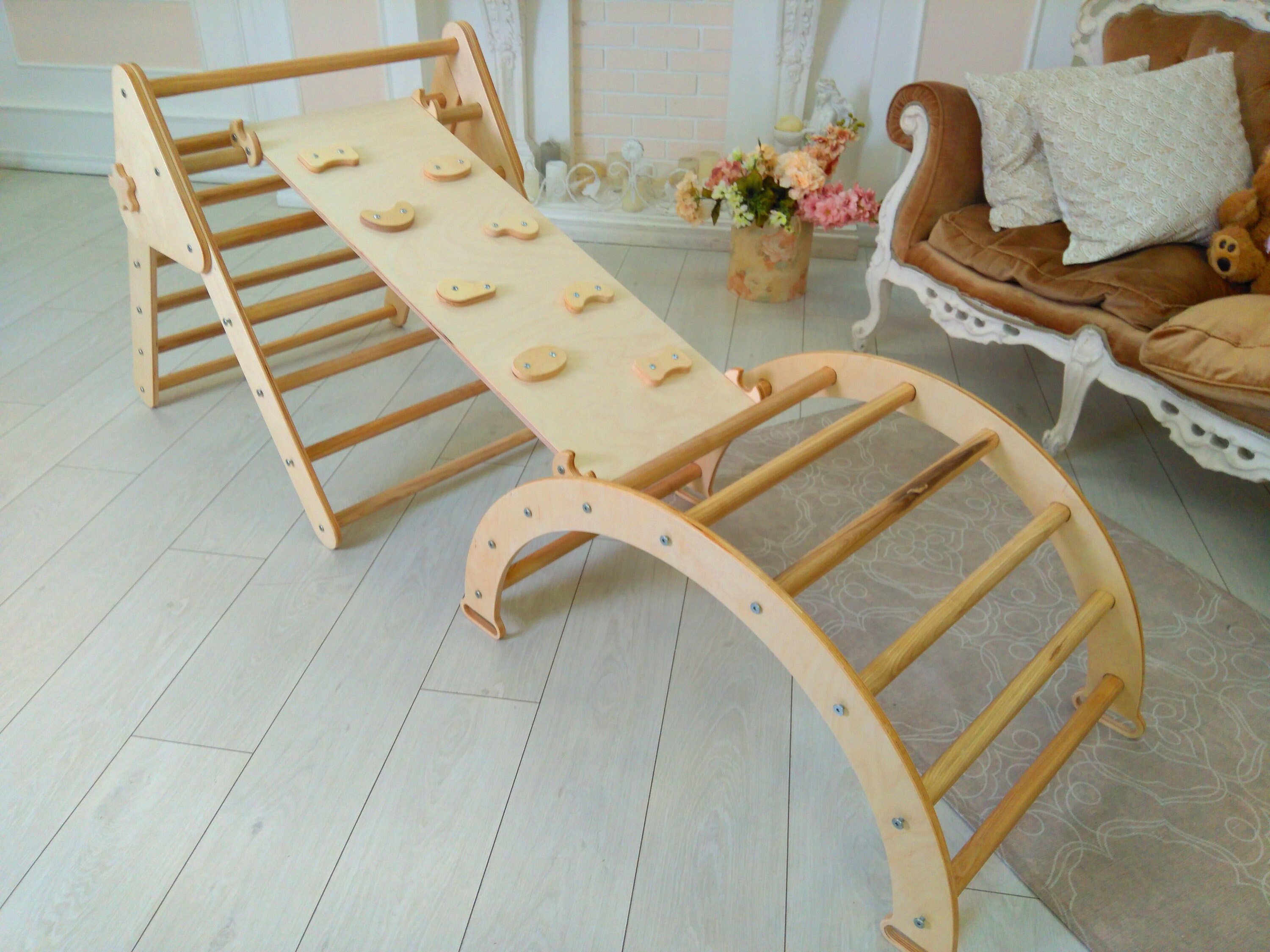 Climbing furniture Montessori furniture Kids climber Set of 3 Etsy