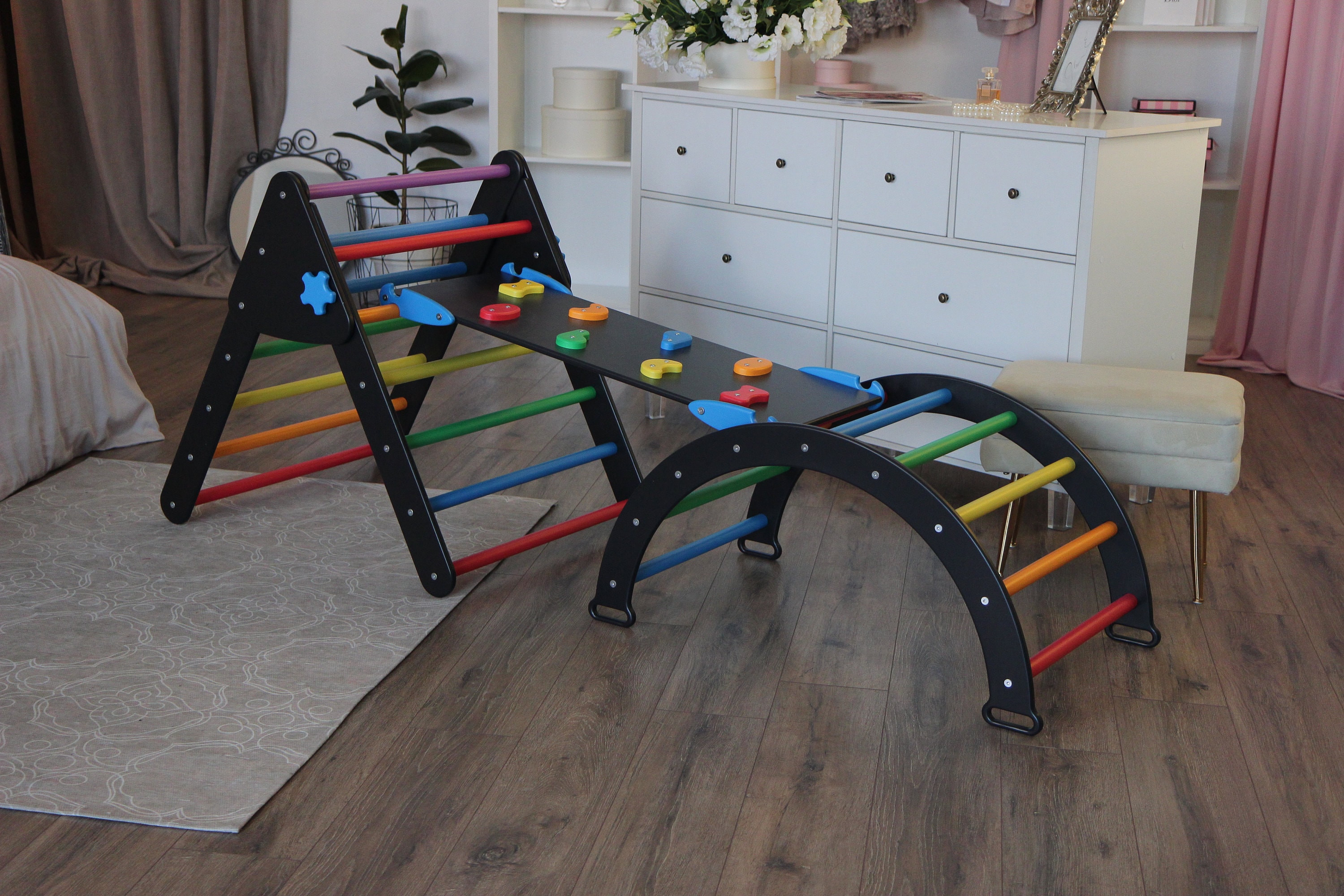 Climbing Triangle Climbing Arch With Ramp Climbing Triangle Etsy