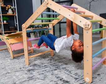 Transformable Climbing Triangle, Arch with Ramp, Montessori furniture, Kids climber, Baby Gym, Climbing toddler, READY to go! FAST DELIVERY!