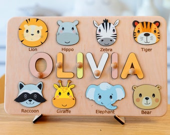 Name Puzzle, Personalized puzzle, wooden name puzzle, custom name puzzle, new baby gift, Montessori board, baby shower gift