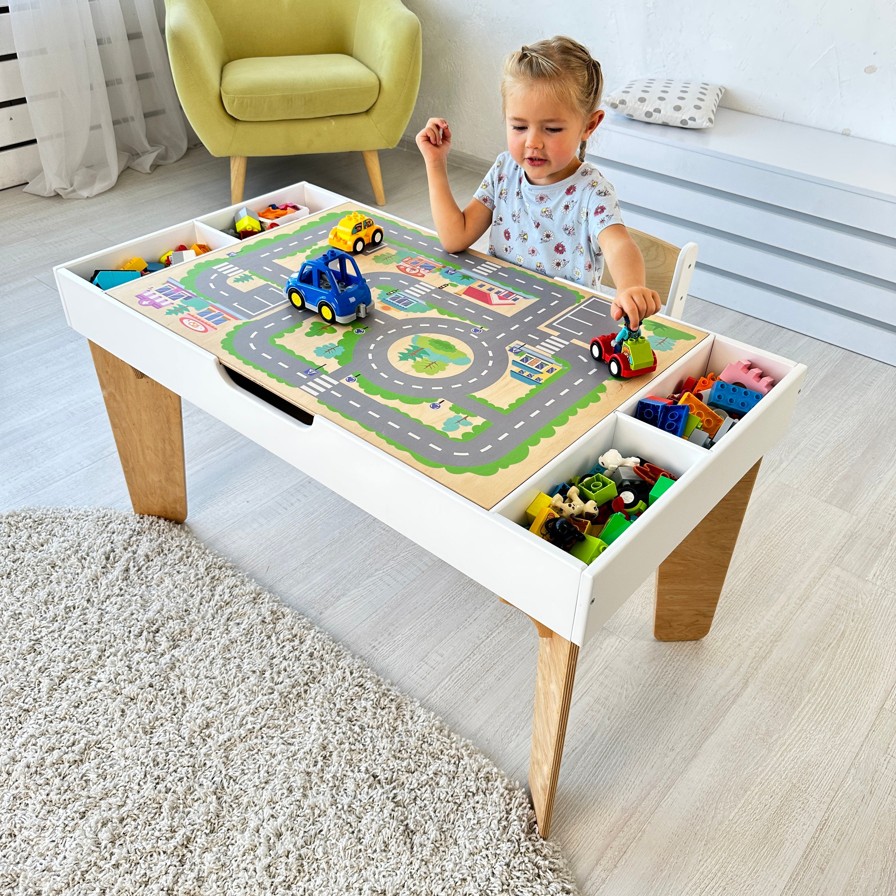 Kids Activity Table Building Bricks Table With Storage Building Blocks Table Train Table Kids Desk Art Table Playroom Kids Table Etsy Ireland