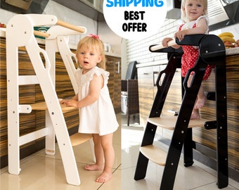 Kitchen tower Kids chair Step stool for kids Montessori Helper tower Foldable kids chair READY to go! FAST DELIVERY!