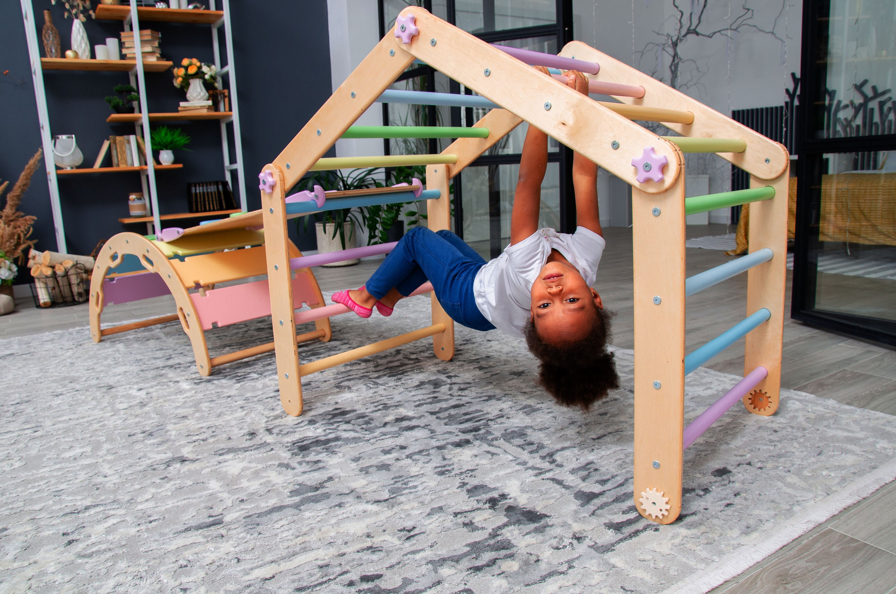 Transformable Climbing Triangle Arch With Ramp Montessori Etsy UK