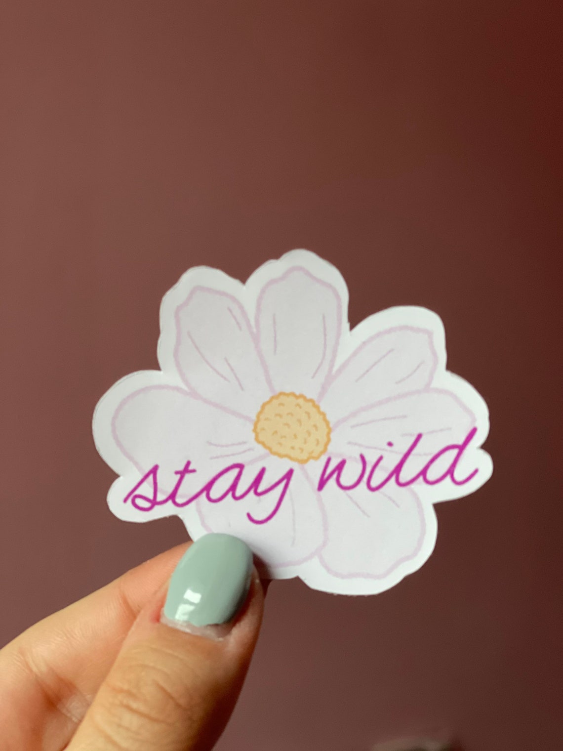 floral quote printable matte vinyl stickers etsy