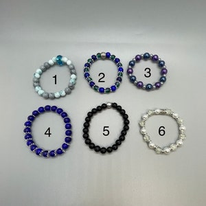 8mm Gemstone Round Stretchy Bracelets