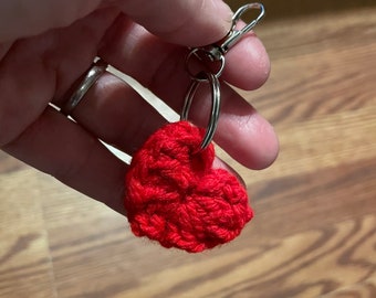 Heart crochet  keychain