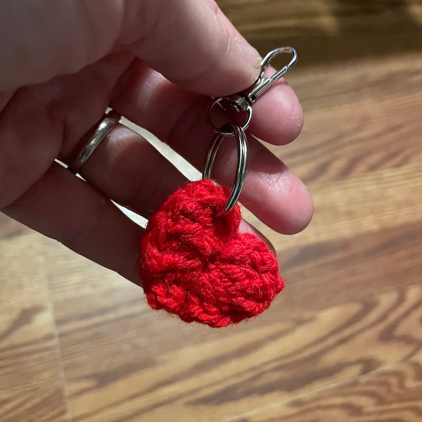 Heart crochet  keychain