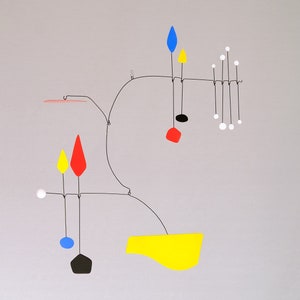 Swing. Contemporary mobile to hang. Limited series in lacquered metal.