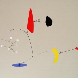 Java. Contemporary mobile to hang. Limited edition in lacquered metal.