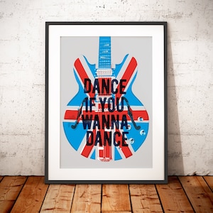 NG Union Jack Guitar | Illustration | Print | A5 A4 A3 A2 A1 | Unframed | Posters | Wall Art | Music Lover | Poison