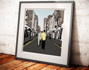 WTSMG DM Ilustraciones | álbum | Dibujos | Imprimir | Cuadrado | Sin marco | Pósteres | Arte de pared | Amante de la música