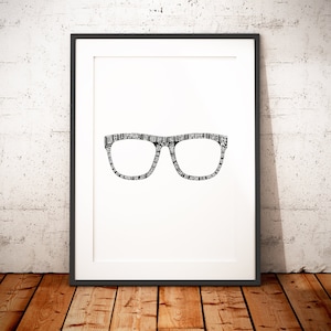 Common People | Illustration | Print | A5 A4 A3 A2 A1 | Unframed | Poster | Jarvis | Glasses | 90’s | Wall Art | Music Lyric| Gift