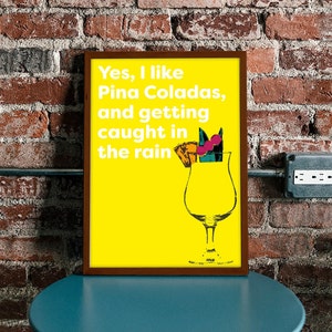 Pina Colada Cocktail | Illustration | Print | A5 A4 A3 A2 A1 | Unframed | Poster | Home Bar | Kitchen | Wall Art | Rum Lover | Gift