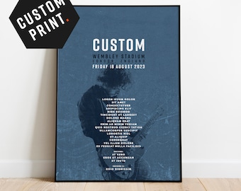 Scaletta personalizzata | Illustrazione | Stampa | Senza cornice | Poster | Arte murale | Amante della musica