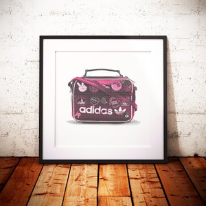 Northern Soul | Bag | Illustration | Motown | Print | Square | Unframed | Poster | Wall Art | Mod | Dance | Music Lover | Gift