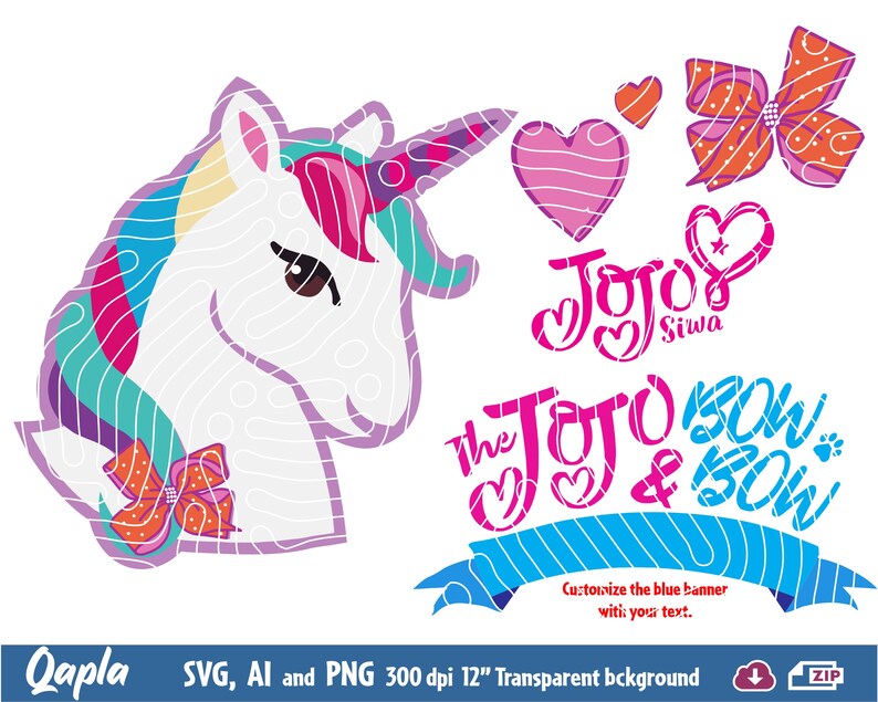 Jojo Siwa & Bow Bow 8 Cliparts and Logos Svg File for Cricut | Etsy