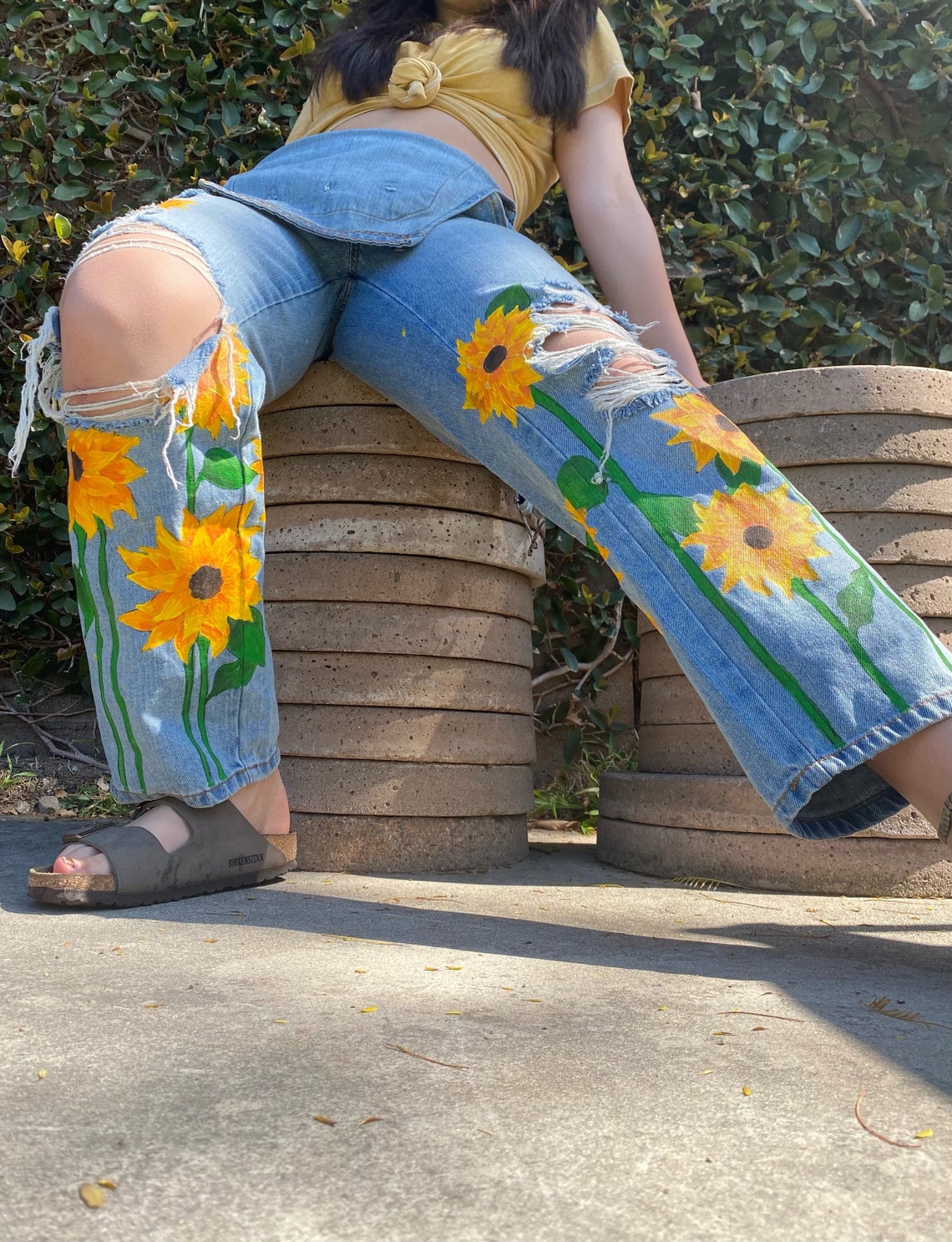 sunflower overalls