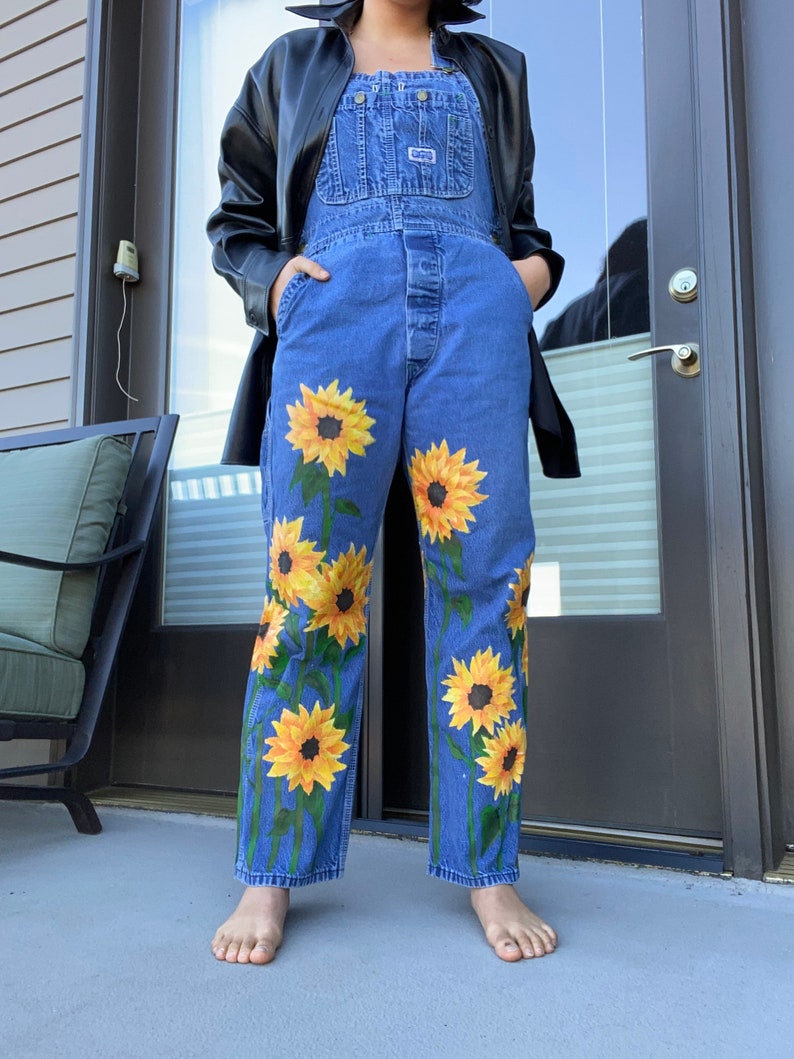 CUSTOM Handmade Painted Jeans