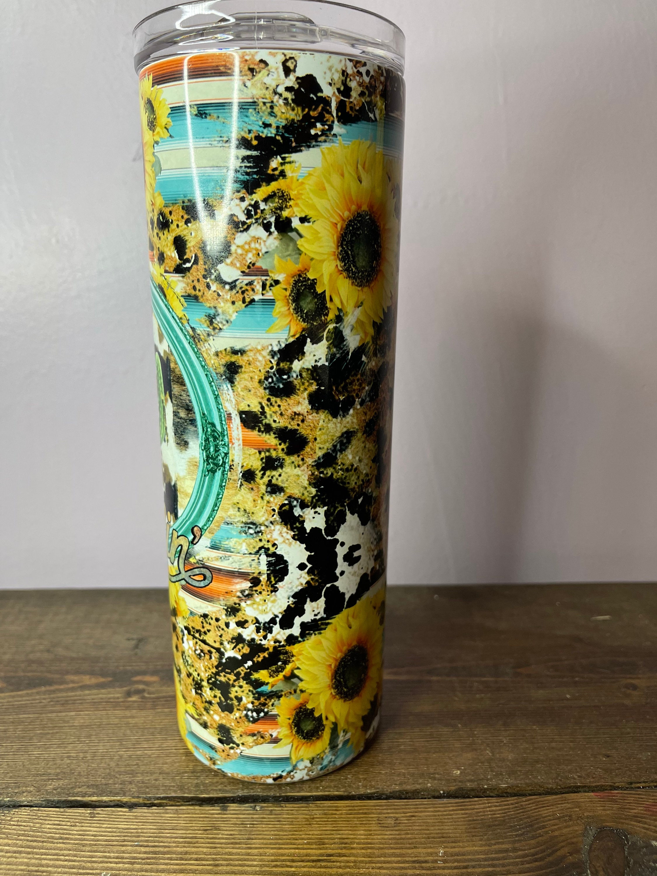 Western Tumbler/ Sunflower tumbler/ Womens Tumbler/ Cute Etsy