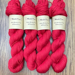 Rouge 100 % coton recyclé, fils de récupération, poids sport