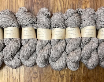 Brown Variegated Wool/Cashmere Reclaimed Recycled Yarn Fingering Weight