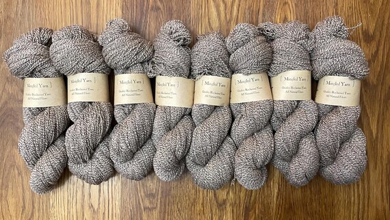 Brown Variegated Wool/Cashmere Reclaimed Recycled Yarn Fingering Weight
