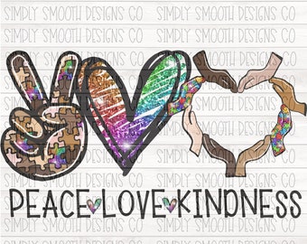 Peace Love Kindness Etsy
